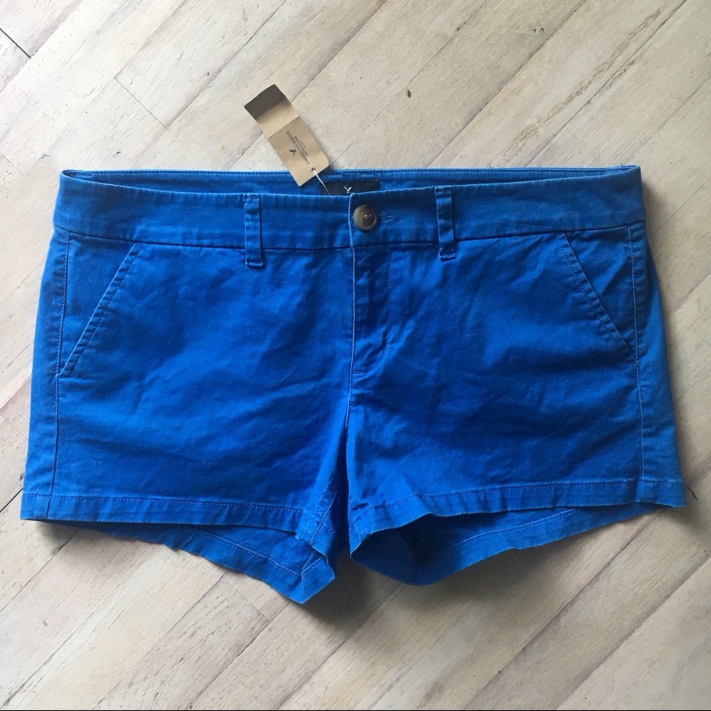 American Eagle Blue Stretch Shorts Size 14